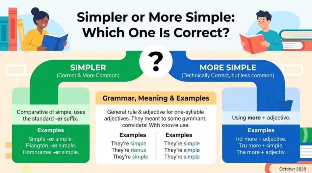 Simpler or More Simple: Which One Is Correct? Meaning, Grammar & Examples Simpler or More Simple